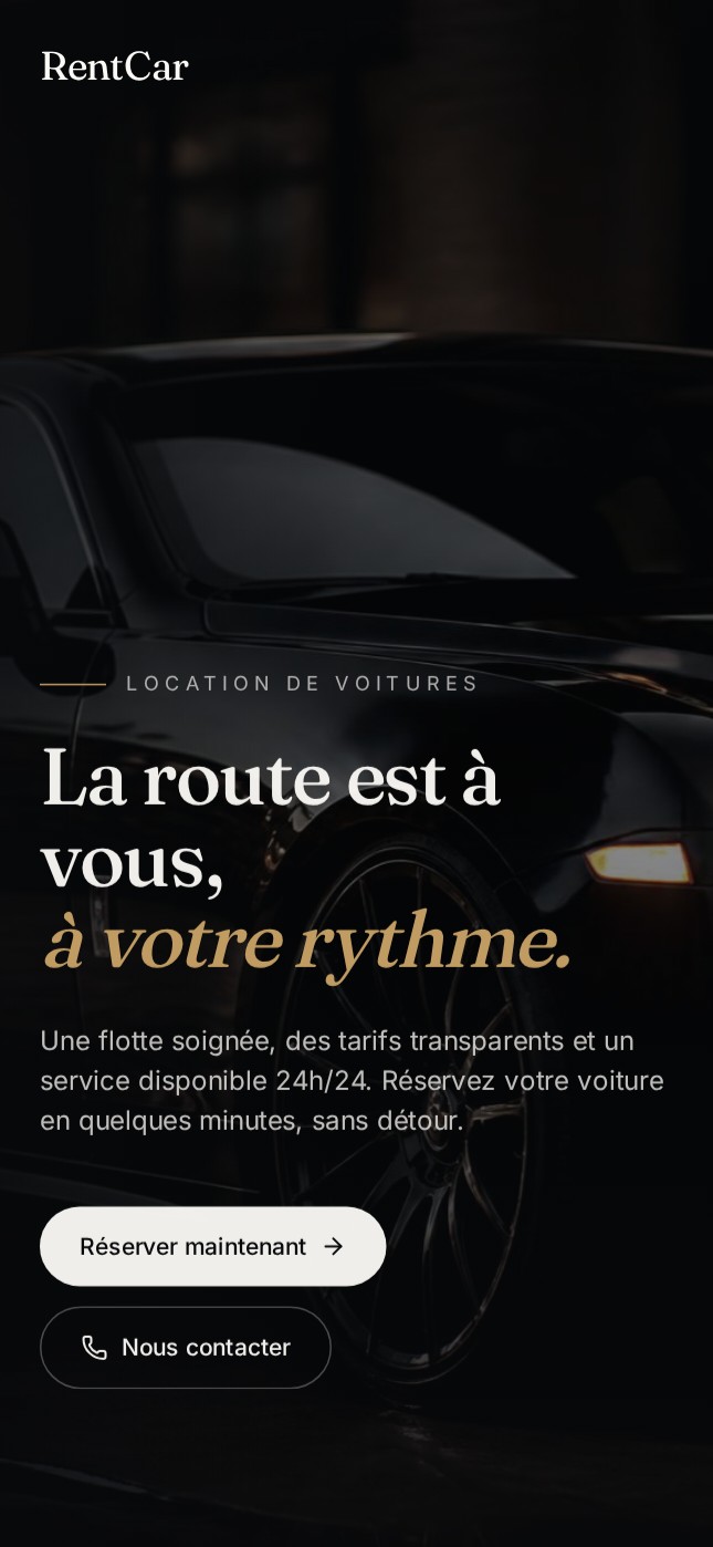 Aperçu mobile complet de Modèle Océan